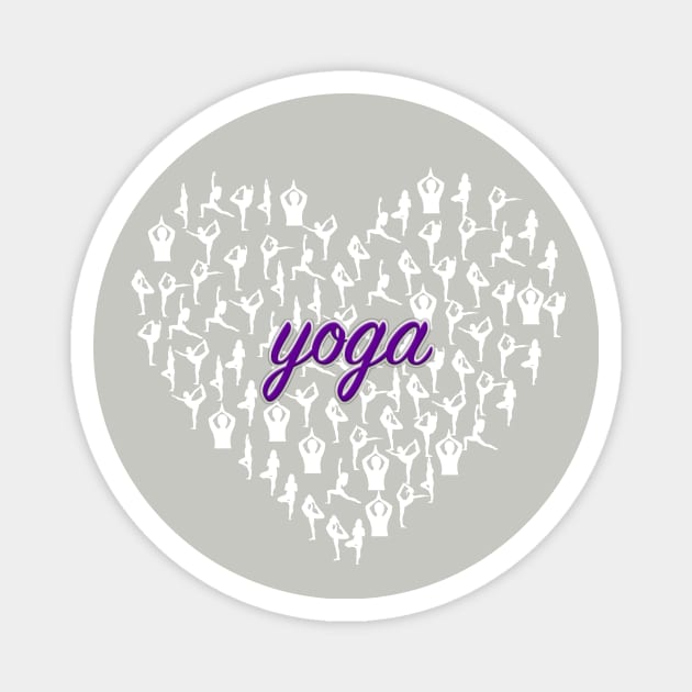 Yoga Heart Magnet by Cre8tiveSpirit